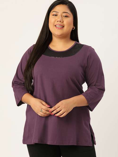 women's a line round neck top - 20050317 -  Standard Image - 0