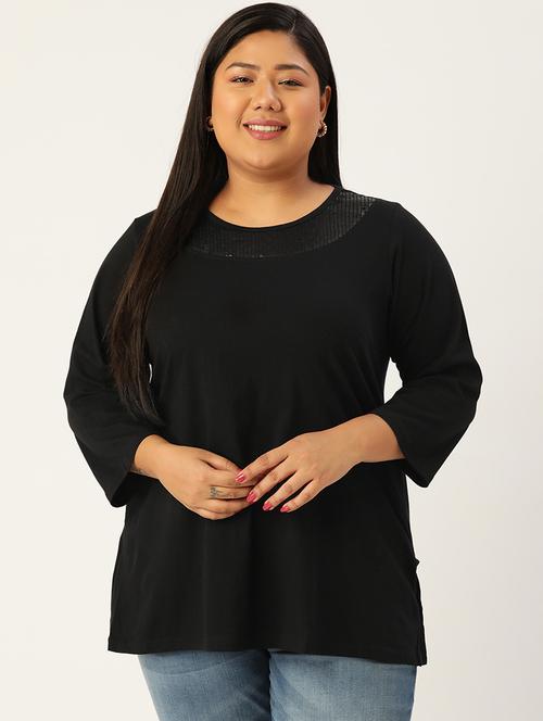 women's straight round neck top - 20050321 - Standard Image - 0