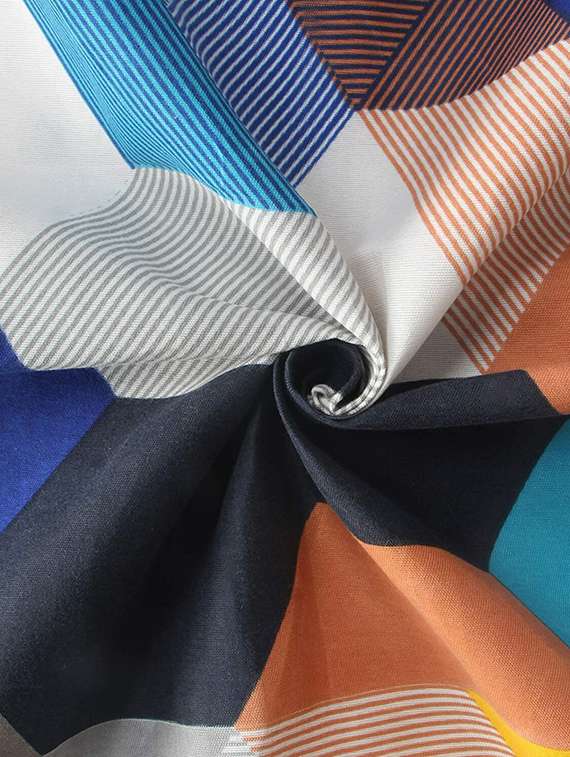 modefe polycotton printed double bedsheet with 2 pillow covers - 20050490 -  Standard Image - 1