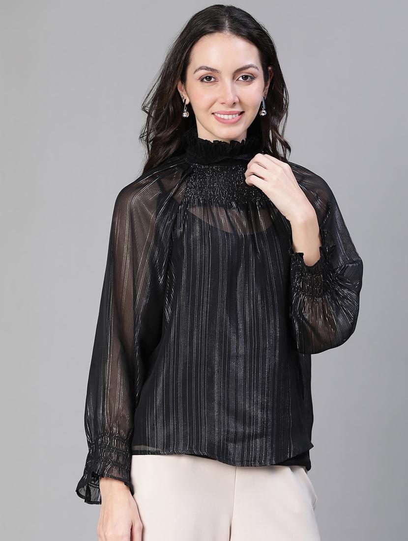 women's straight high neck top - 20051444 - Standard Image - 1