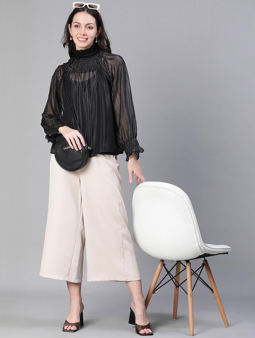 women's straight high neck top - 20051444 - Standard Image - 4