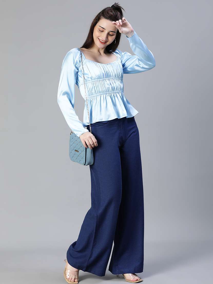 women's blouson square neck top - 20051445 -  Standard Image - 4