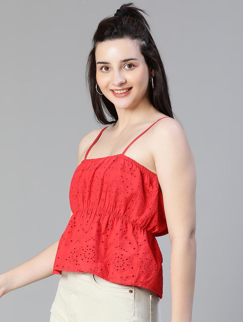 women's peplum shoulder strap top - 20051450 - Standard Image - 1
