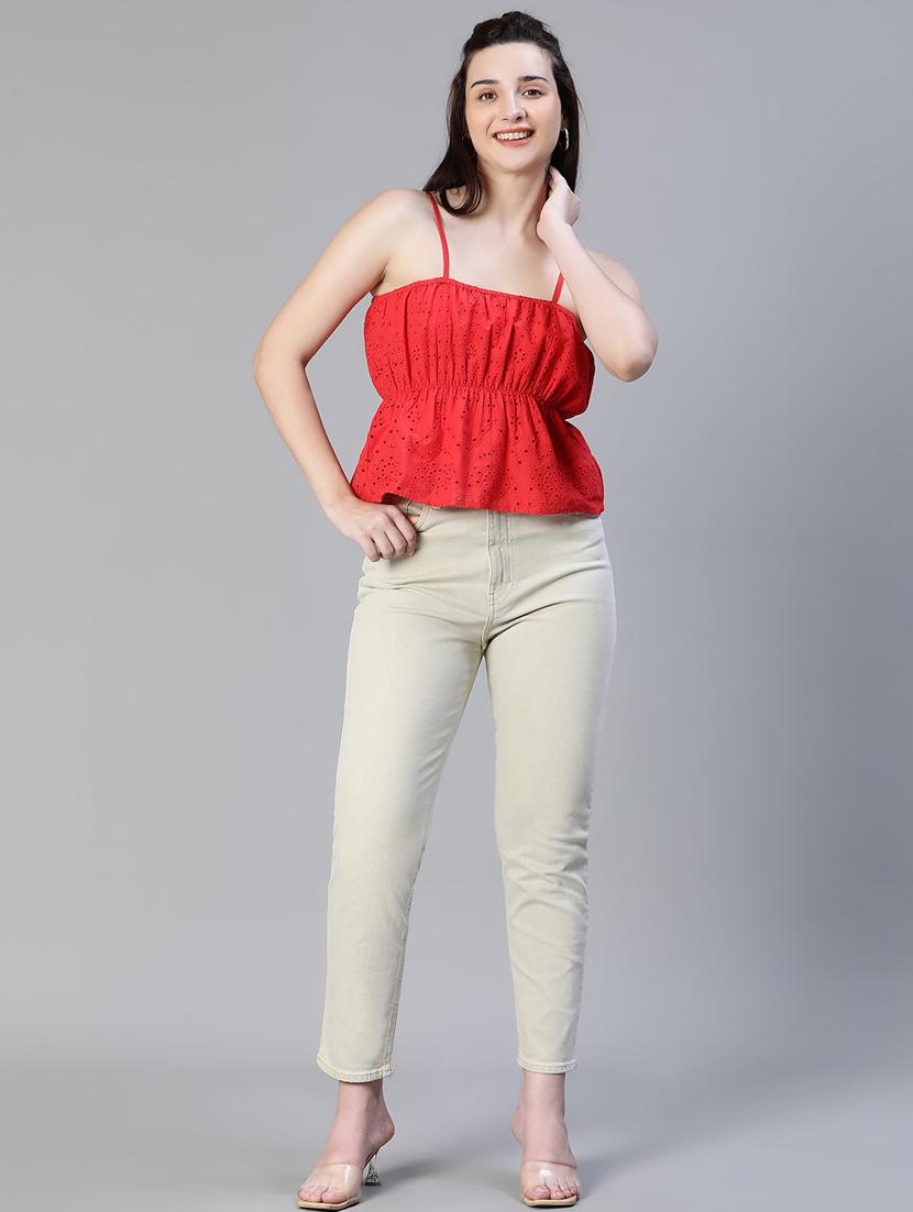 women's peplum shoulder strap top - 20051450 - Standard Image - 4