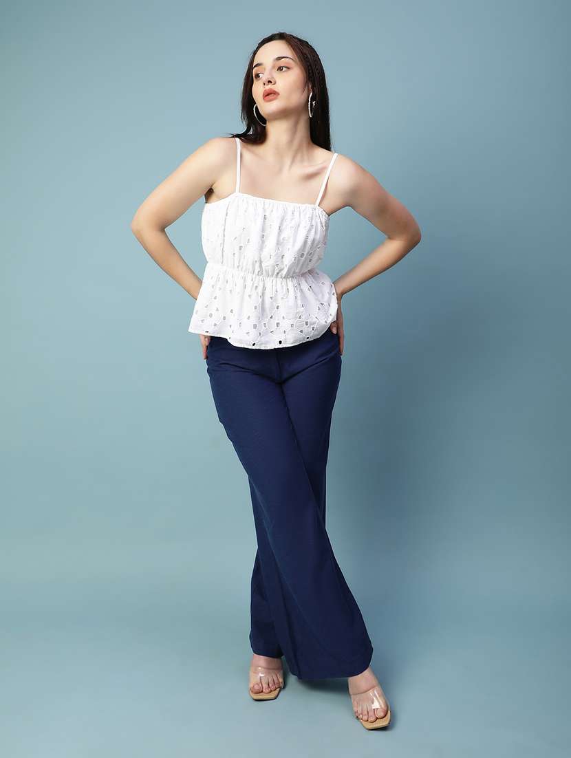 women's peplum shoulder strap top - 20051451 -  Standard Image - 4