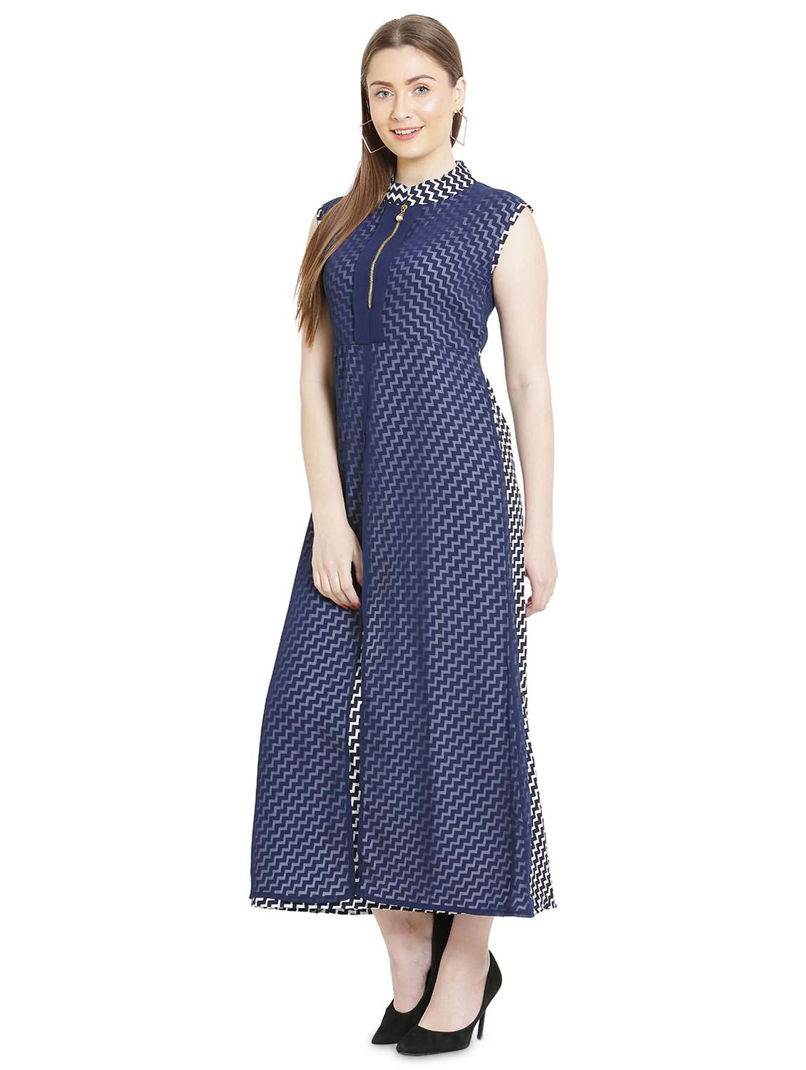 women's layered chevron dress - 20051736 - Standard Image - 1