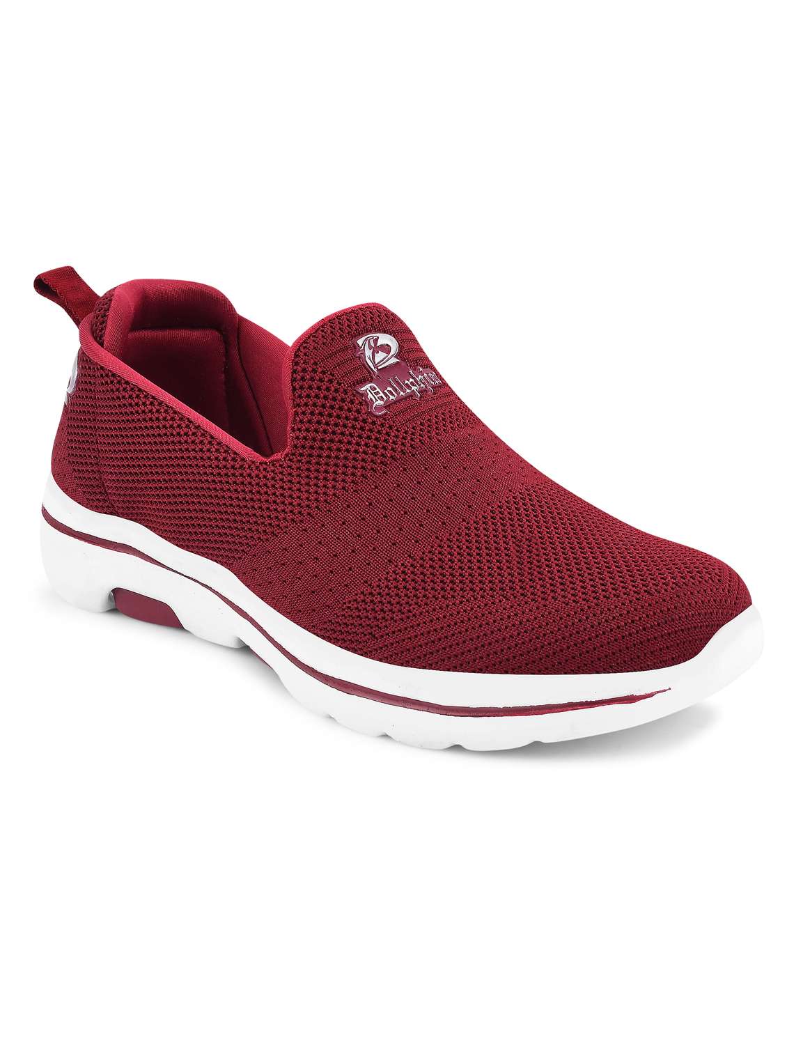 maroon slip on sports shoe - 20051843 -  Standard Image - 1