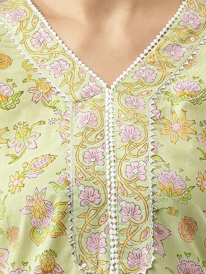 green kurta salwar set with dupatta - 20051896 -  Standard Image - 4