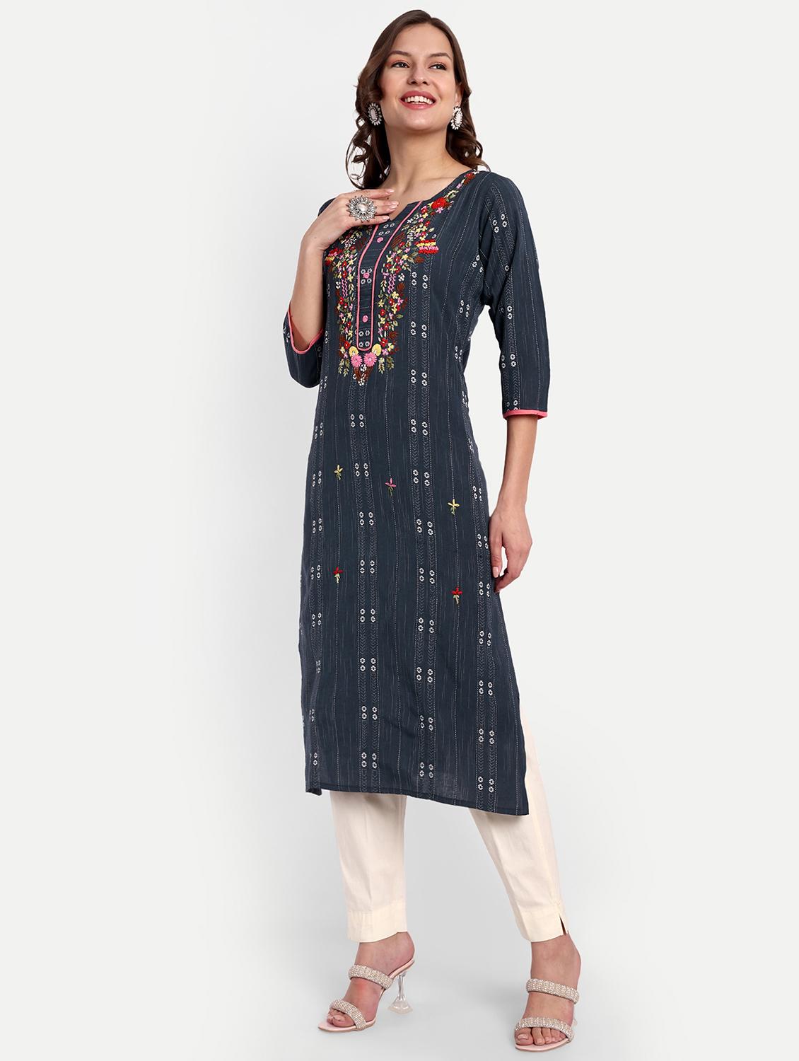 women's straight kurta - 20051925 -  Standard Image - 1
