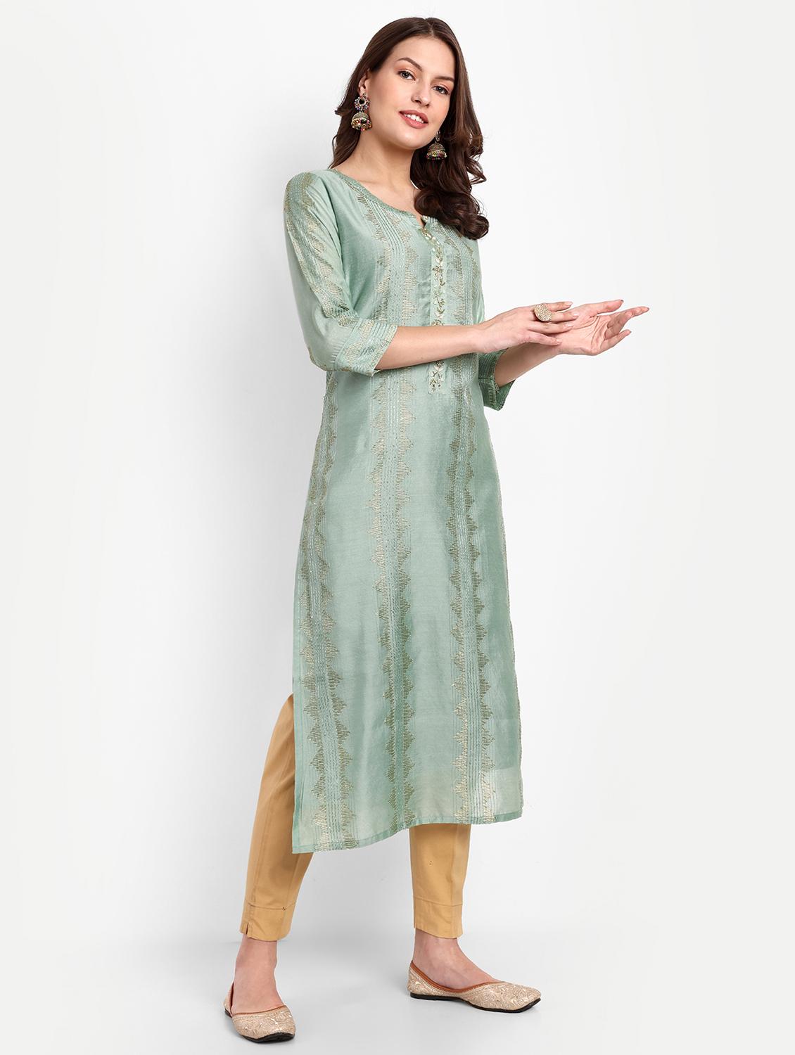 women's straight kurta - 20051937 - Standard Image - 1