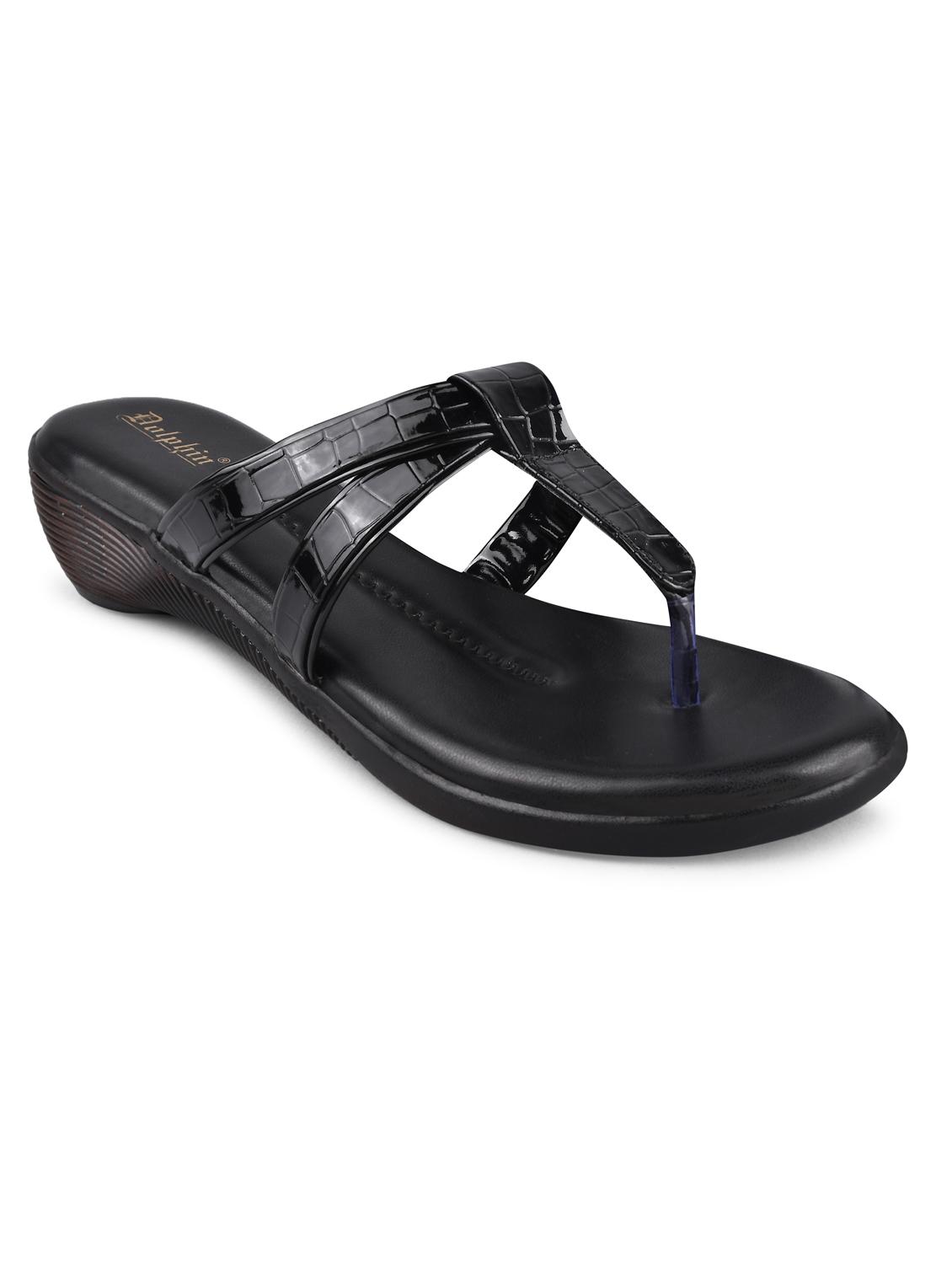 black pu slip on sandals - 20052064 -  Standard Image - 1