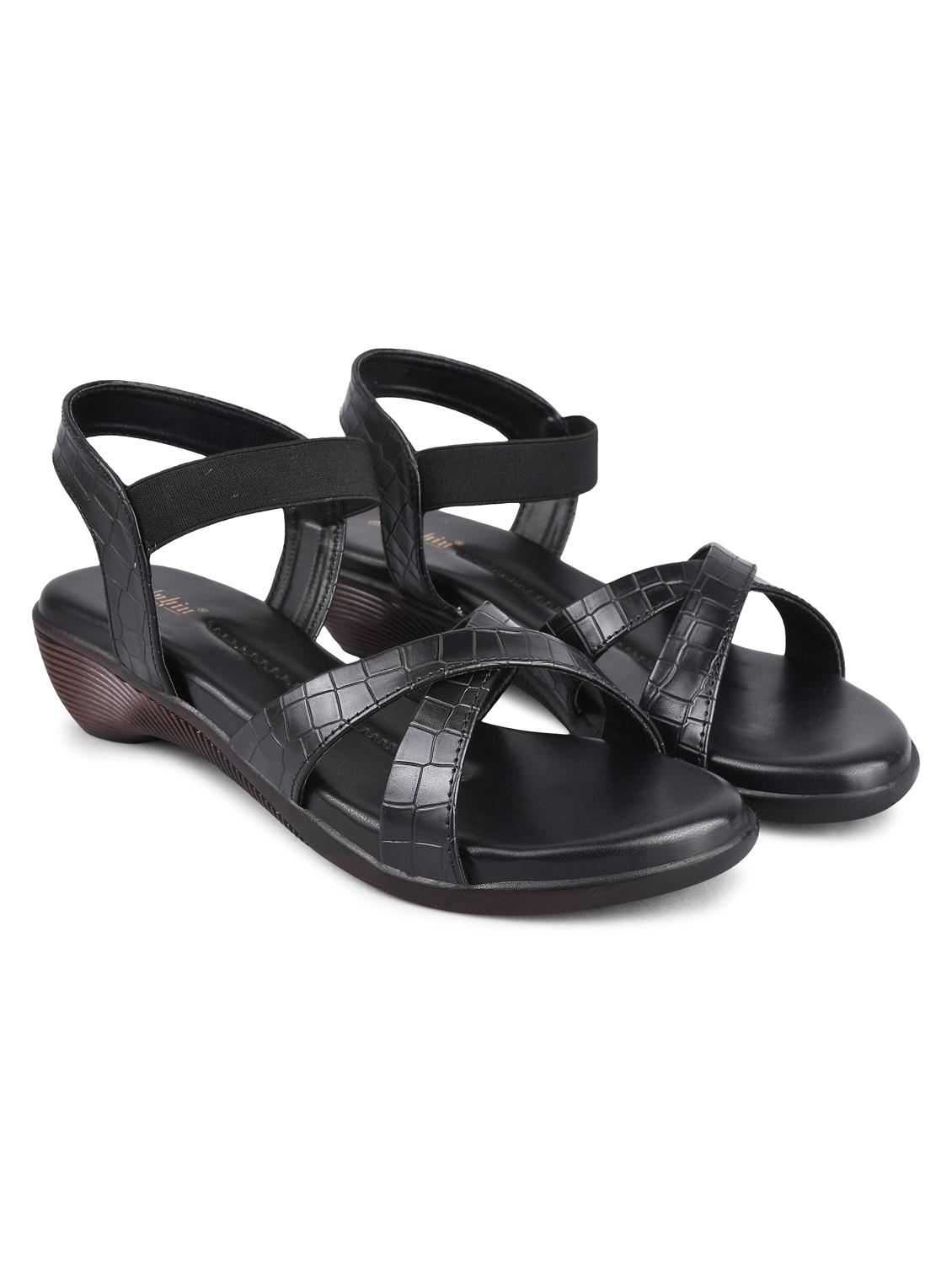 dollphin women flat sandal with elastic strappy for party wear - 20052070 - Zoom Image - 0