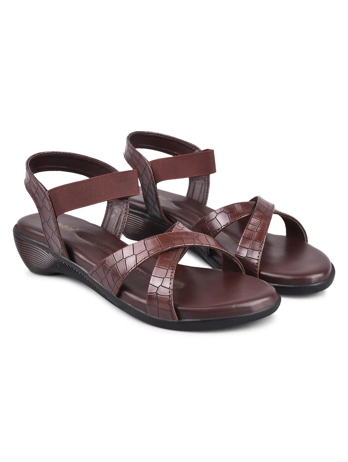 dollphin women flat sandal with elastic strappy for party wear - 20052071 -  Zoom Image - 0