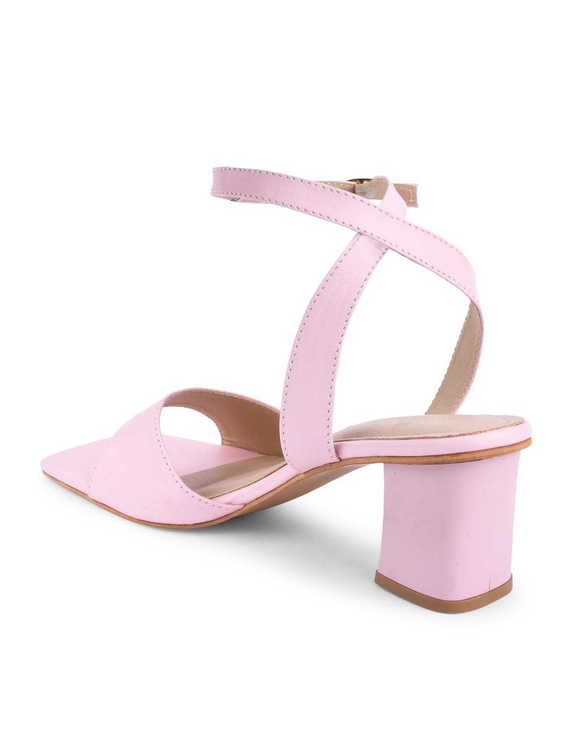 pink pu ankle strap sandals - 20052076 - Standard Image - 4
