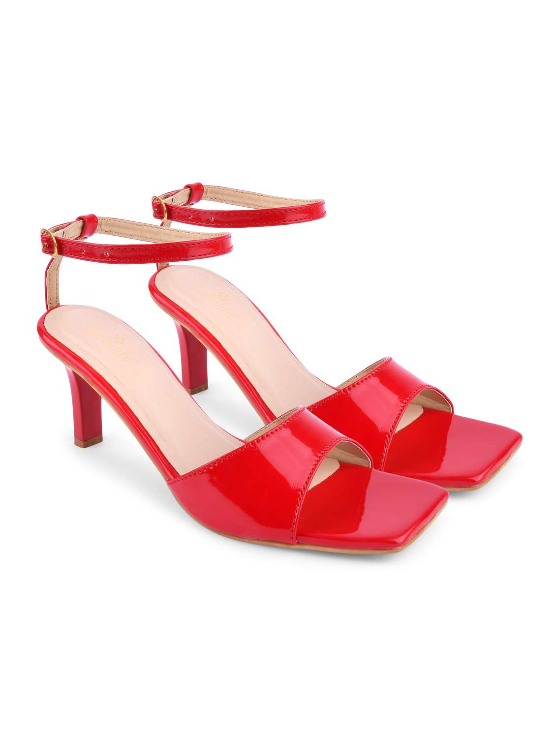 red patent leather ankle strap sandals - 20052081 -  Standard Image - 1