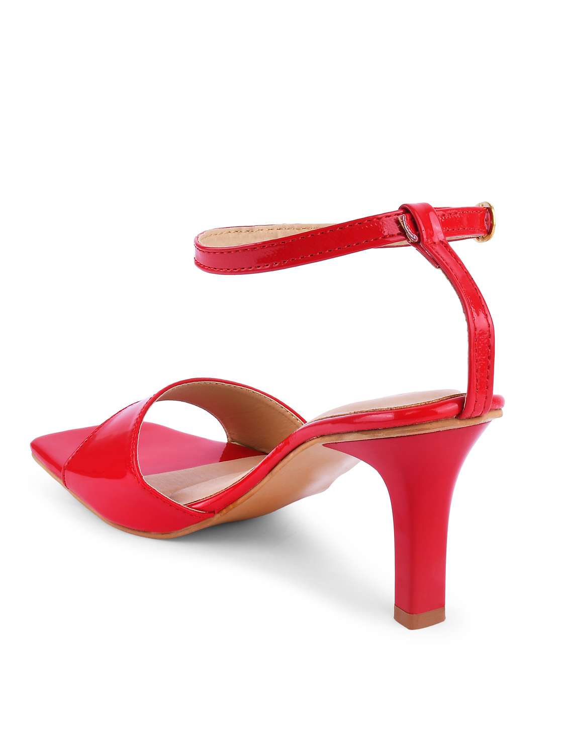 red patent leather ankle strap sandals - 20052081 - Standard Image - 4