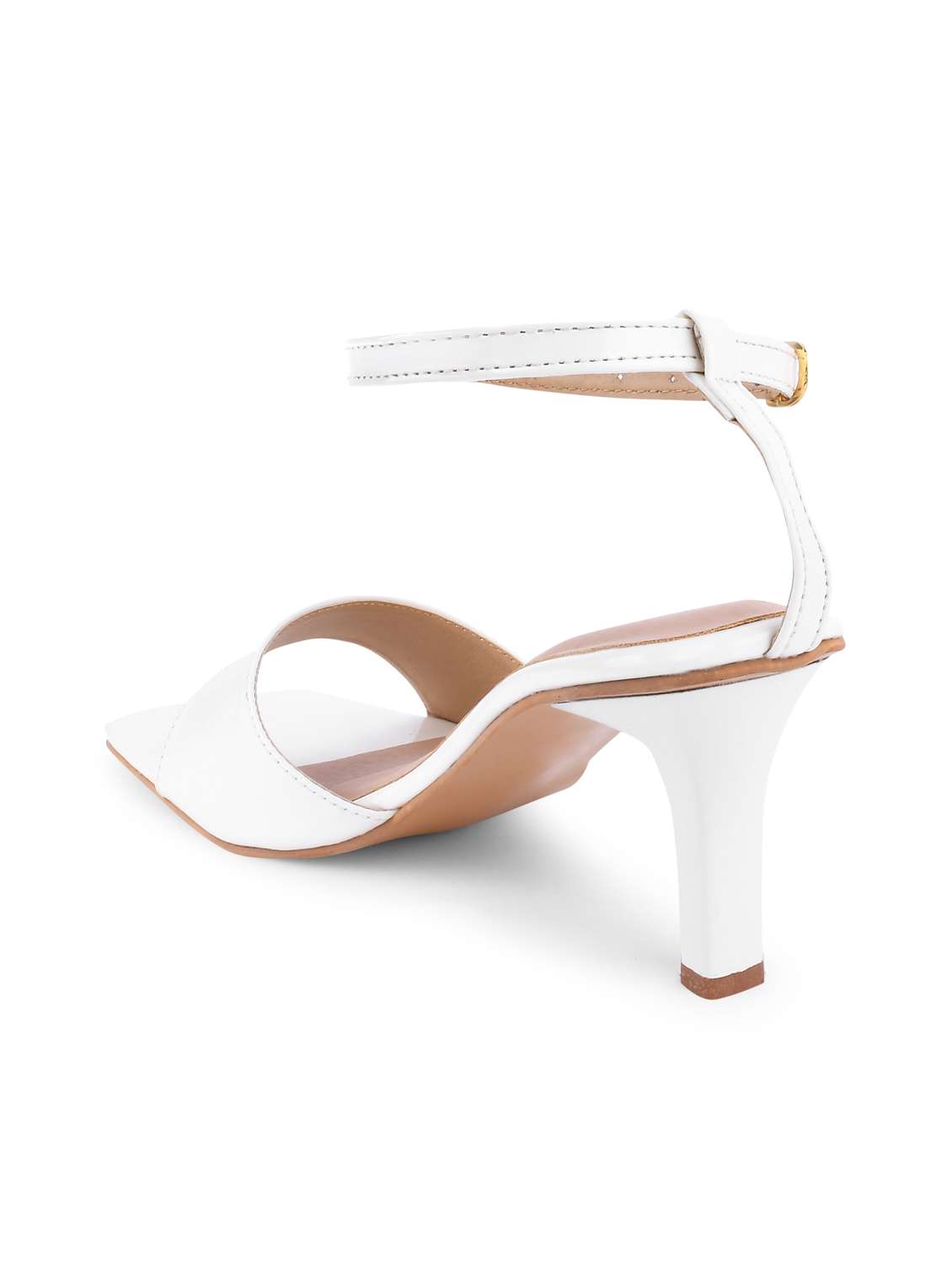 white patent leather ankle strap sandals - 20052082 -  Standard Image - 4