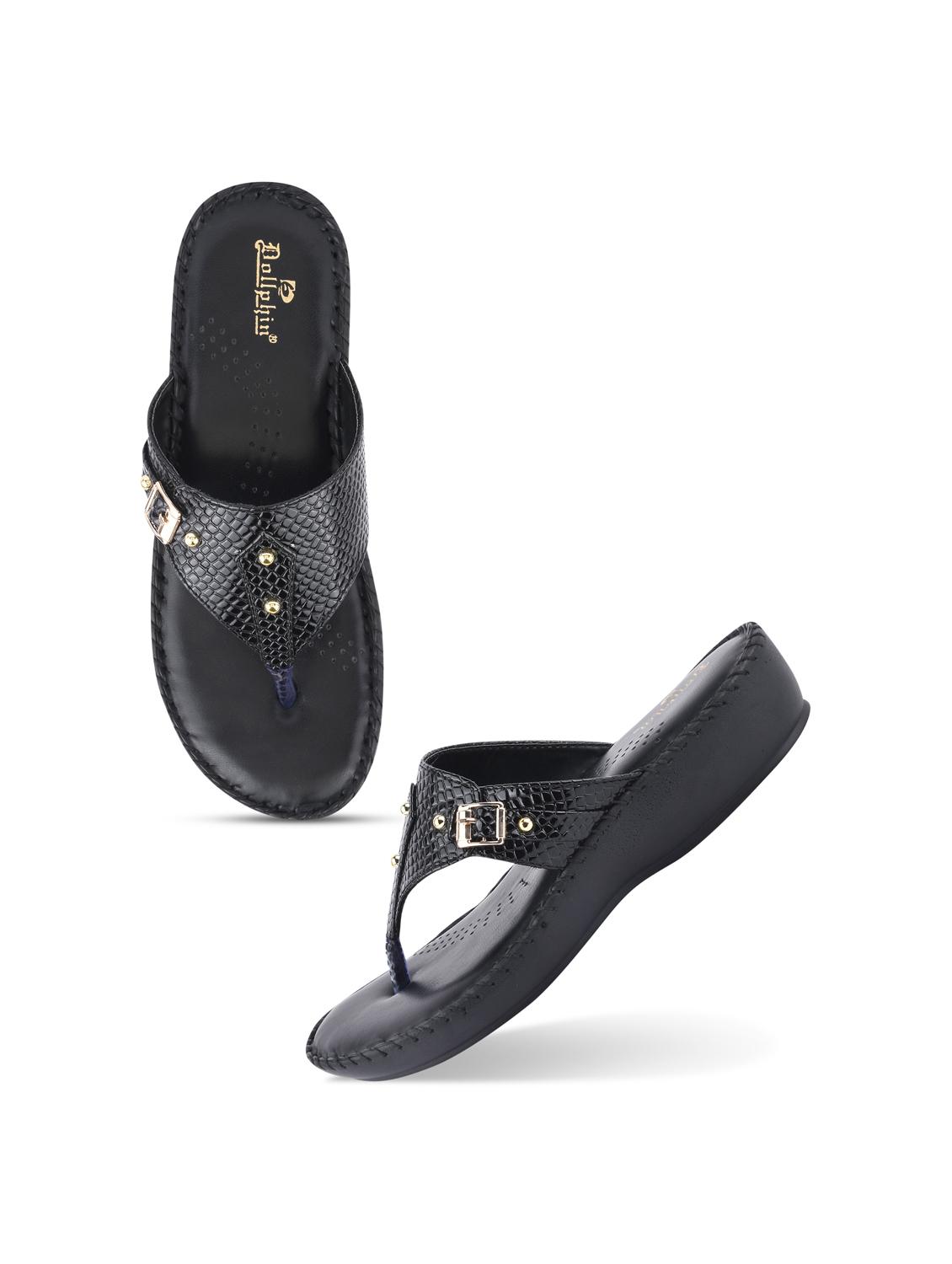 black pu slip on sandals - 20052084 - Standard Image - 4