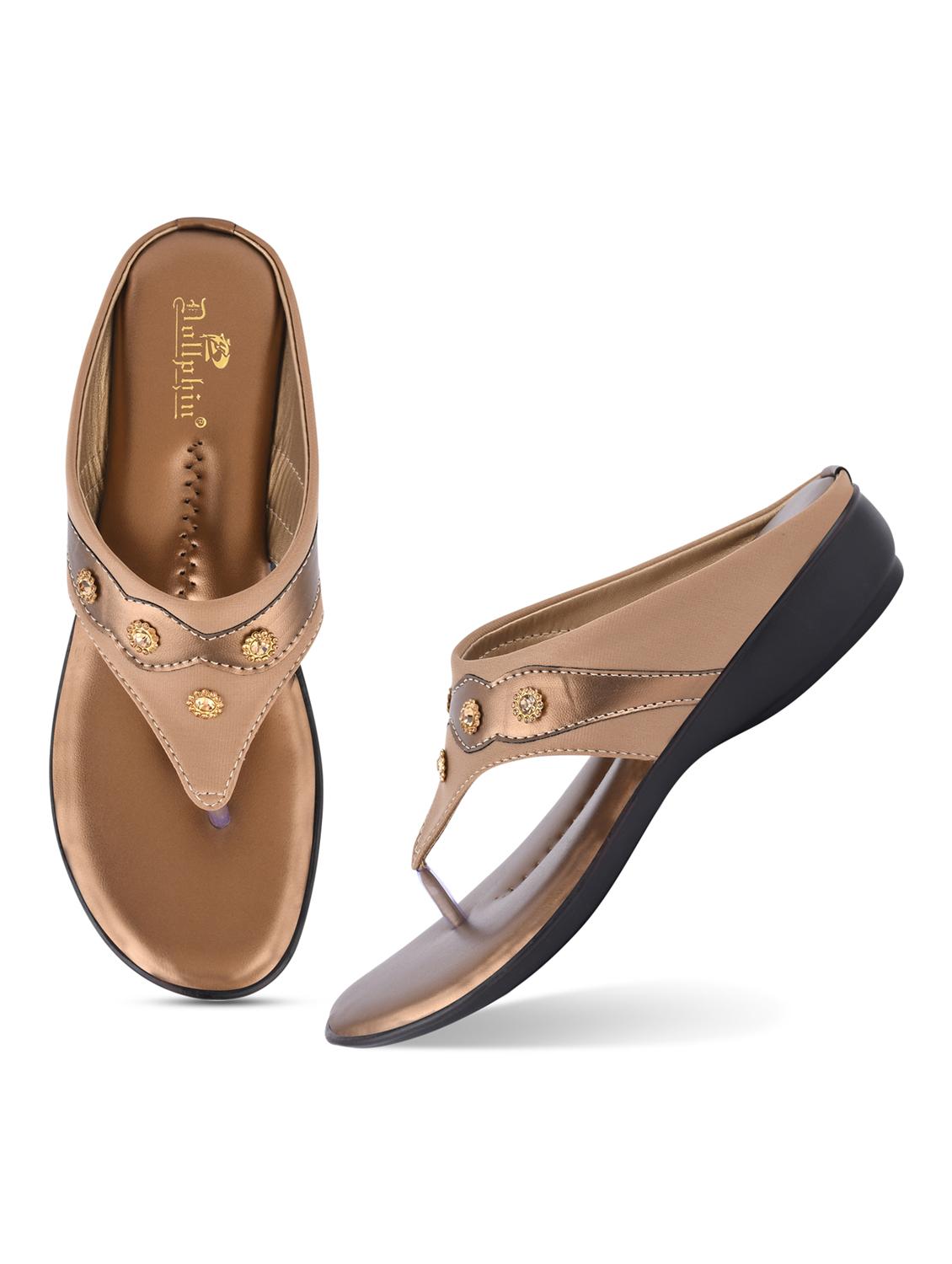 copper pvc slip on sandals - 20052095 - Standard Image - 4