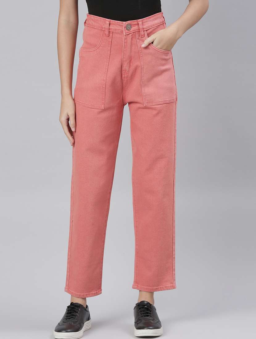 women's plain straight fit jeans