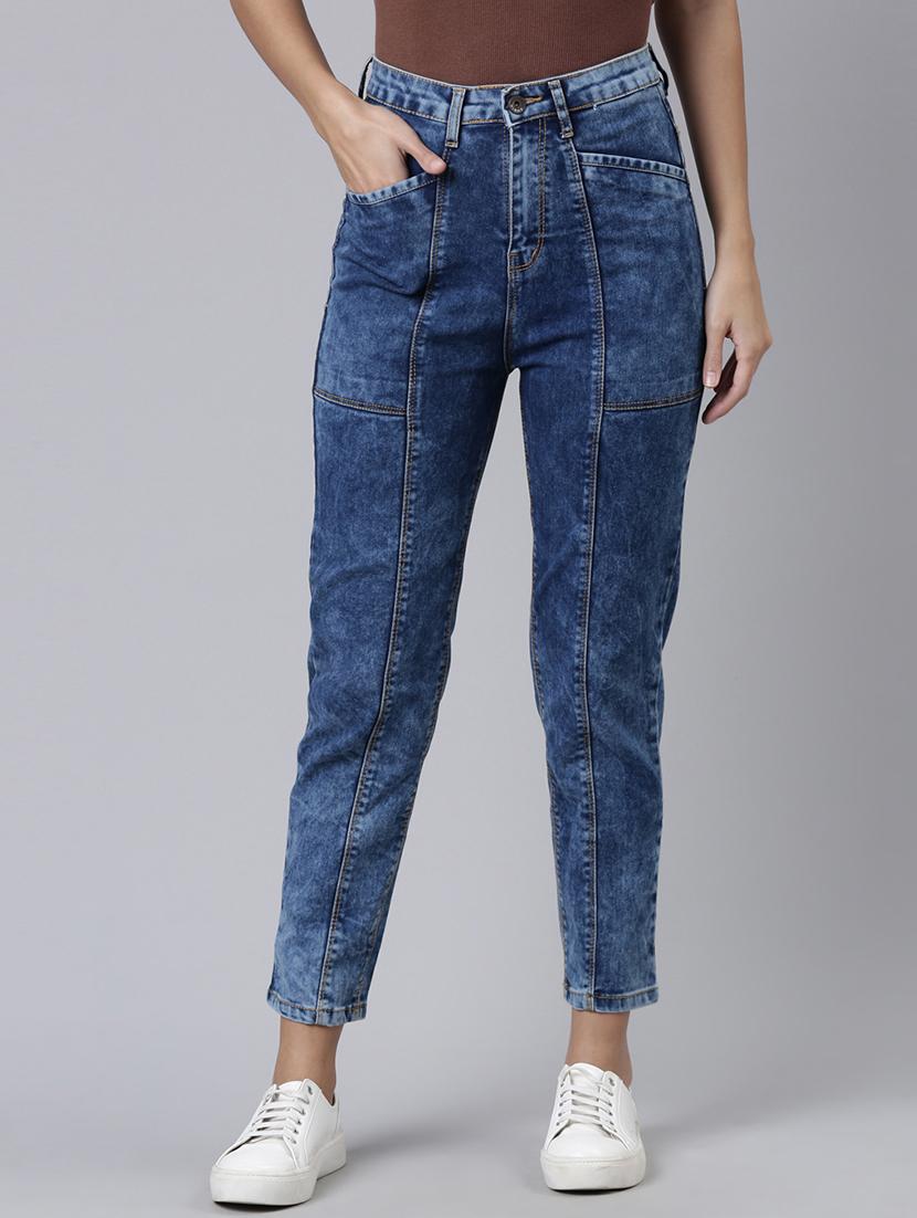 women's plain mom fit jeans - 20052150 -  Zoom Image - 0