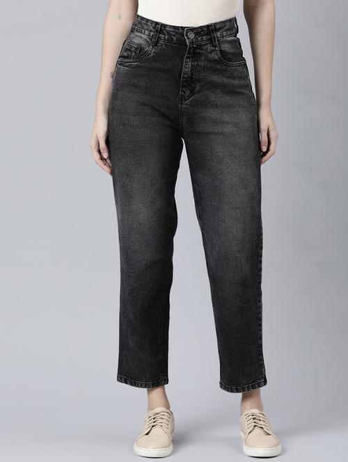 women's plain mom fit jeans - 20052153 - Standard Image - 0