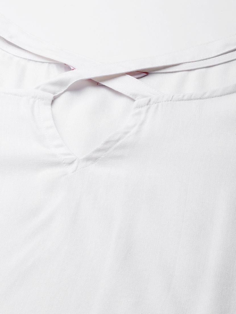 women's a line x neck top - 20053060 - Standard Image - 4