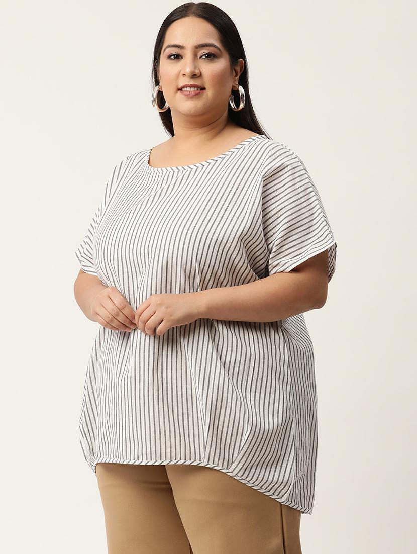 women's straight round neck top - 20053265 -  Standard Image - 1