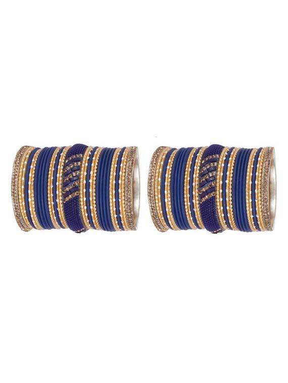 fullos beauty colorful lac matt metal bangles for women & girls - 20053820 - Standard Image - 1
