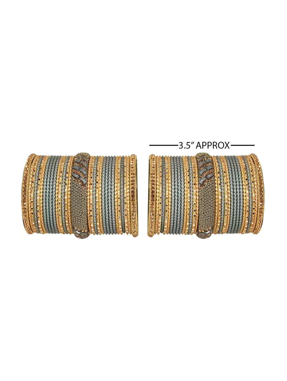 fullos beauty colorful lac matt metal bangles for women & girls - 20053822 - Standard Image - 1