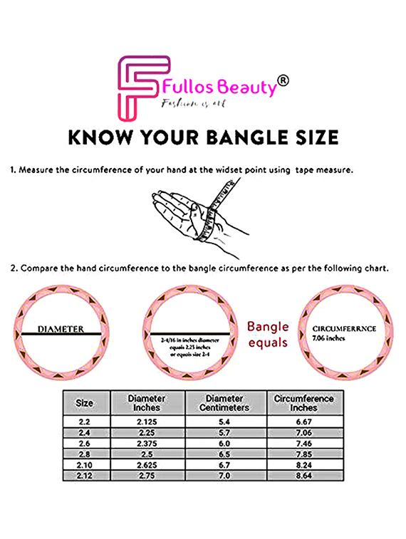 fullos beauty colorful lac matt metal bangles for women & girls - 20053823 - Standard Image - 4