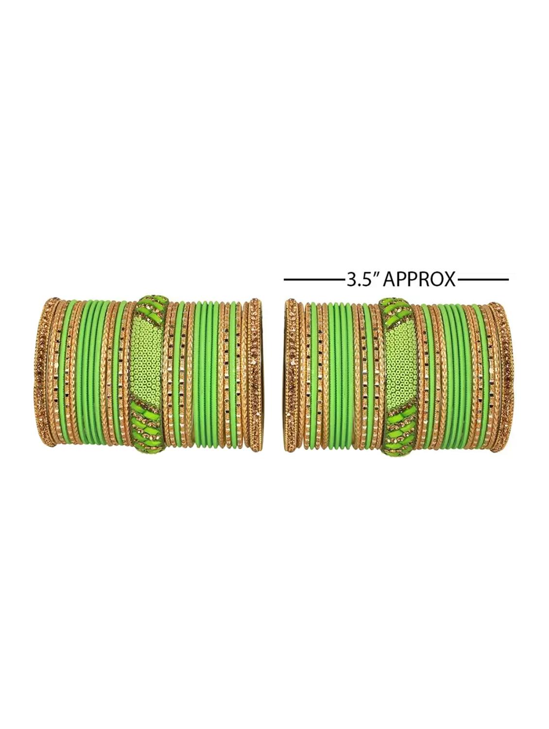 fullos beauty colorful lac matt metal bangles for women & girls - 20053826 - Standard Image - 1