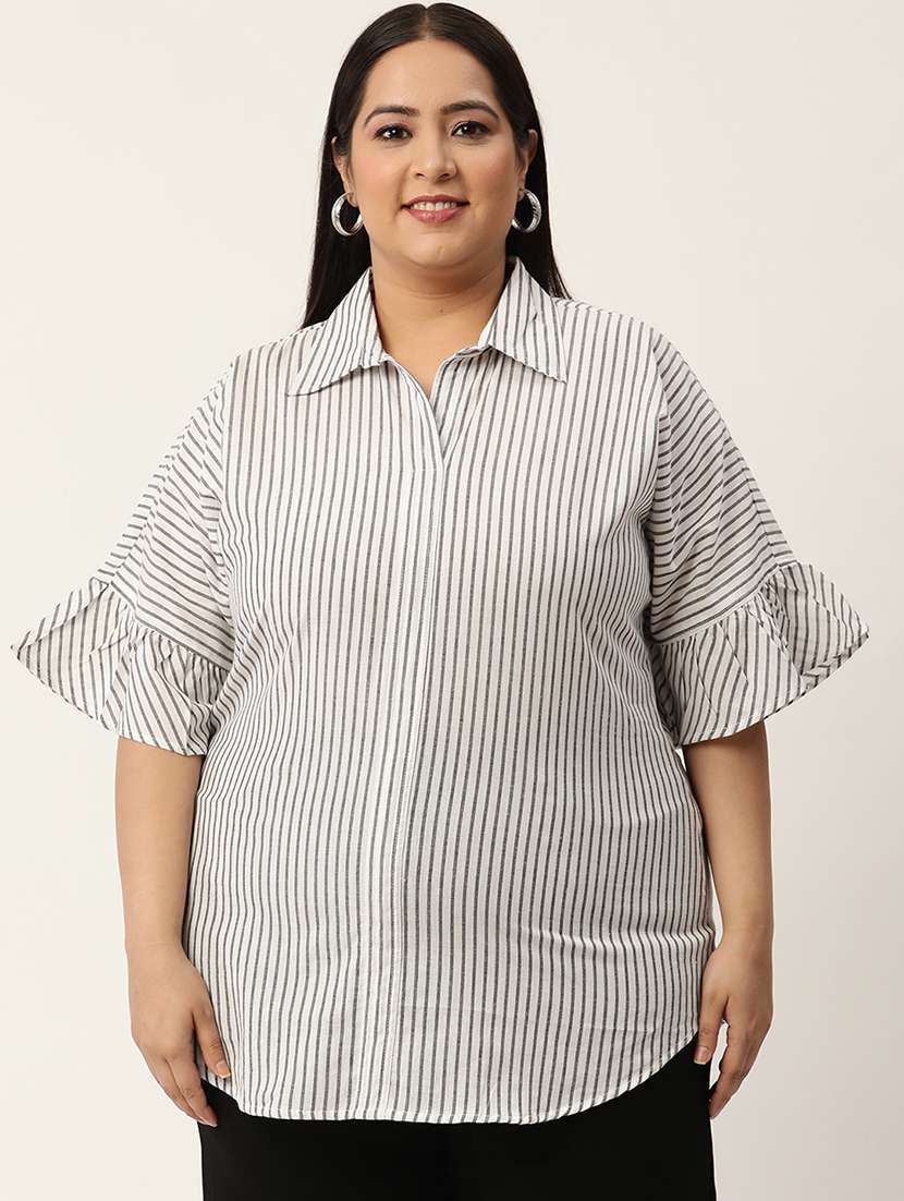 women's straight collared top - 20055574 -  Zoom Image - 0
