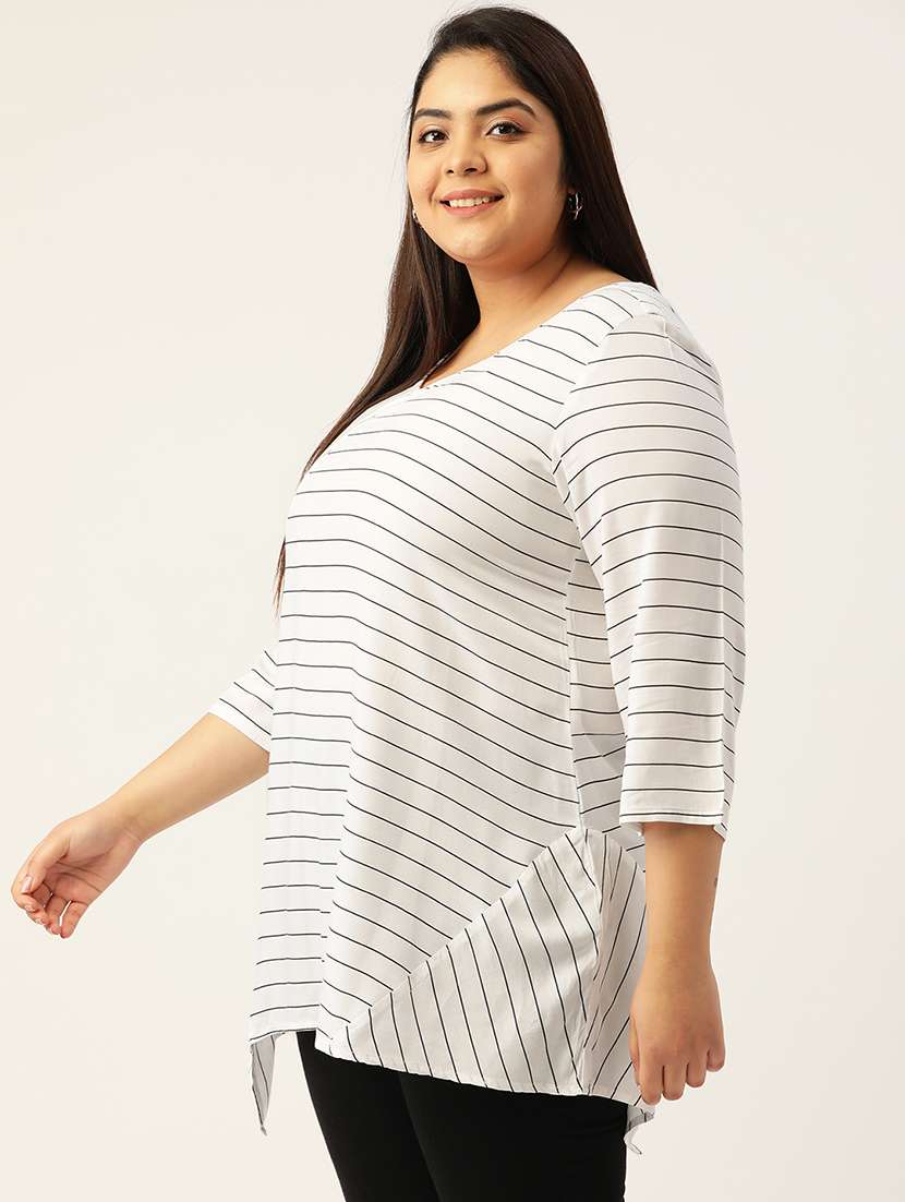 women's asymmetric v neck top - 20055690 -  Standard Image - 1