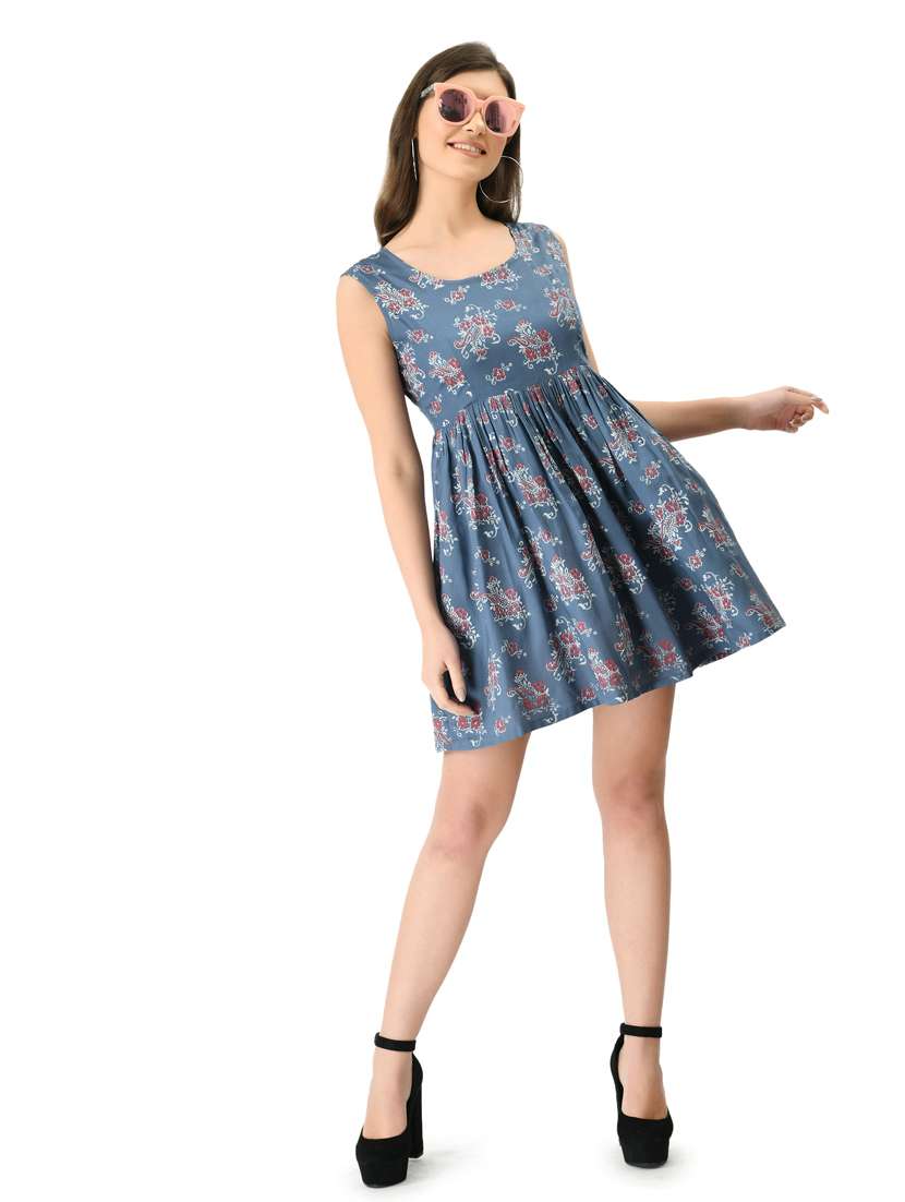 women's fit & flare floral dress - 20056067 -  Standard Image - 1