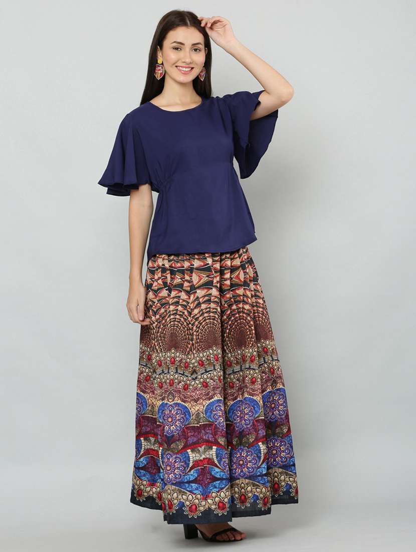 printed top & skirt co-ords set - 20056086 -  Standard Image - 1