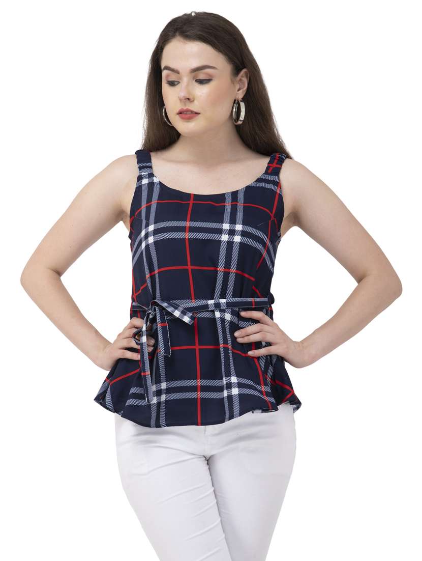 women's a line round neck top