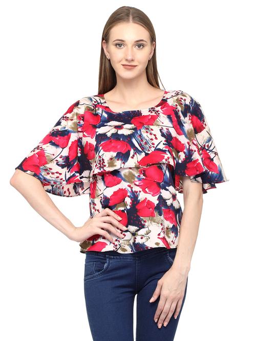 women's layered round neck top - 20056096 -  Standard Image - 0