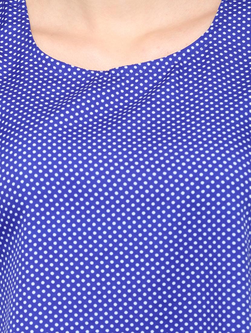 women's ruffle round neck top - 20056098 - Standard Image - 4