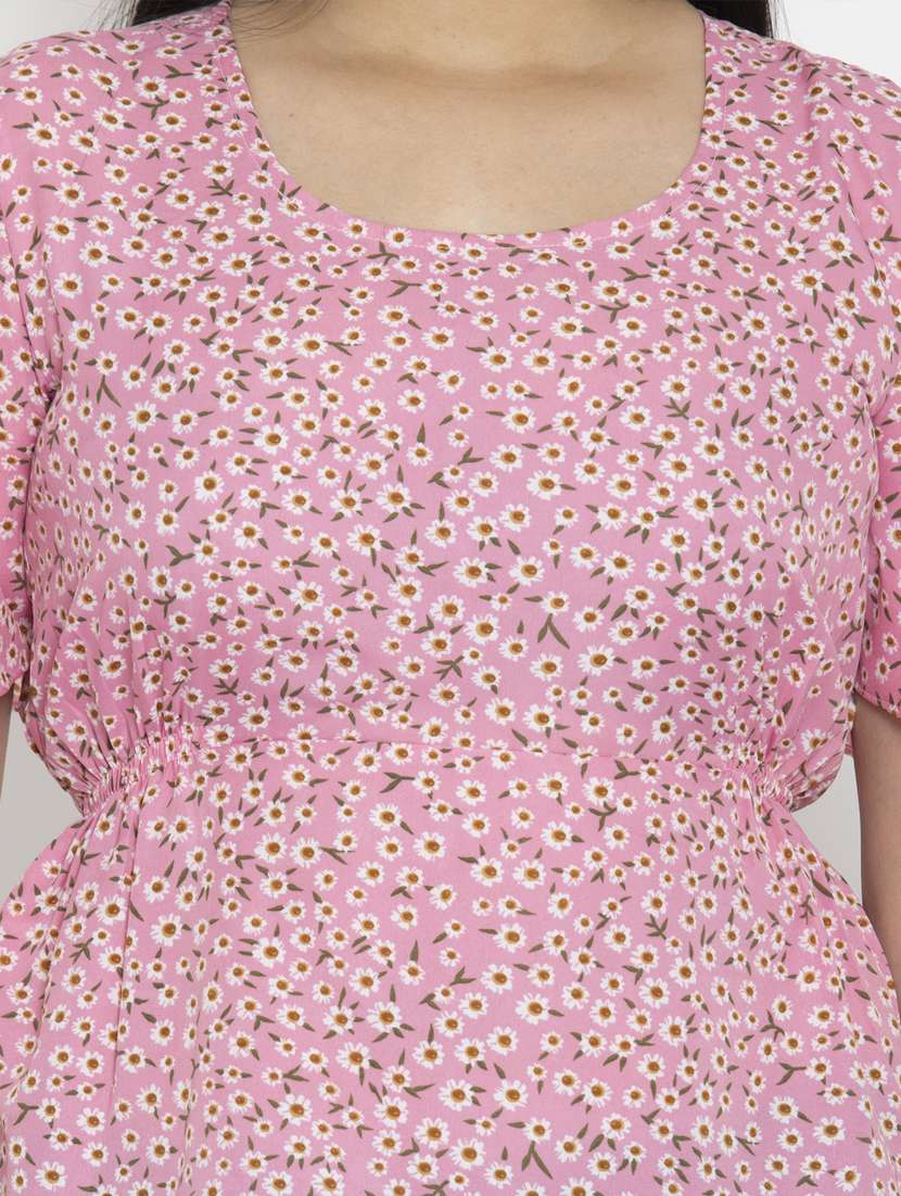 women's a line round neck top - 20056104 -  Standard Image - 4