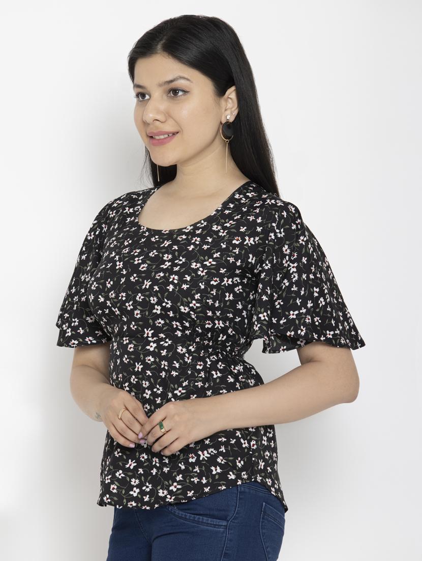 women's straight round neck top - 20056107 - Zoom Image - 0