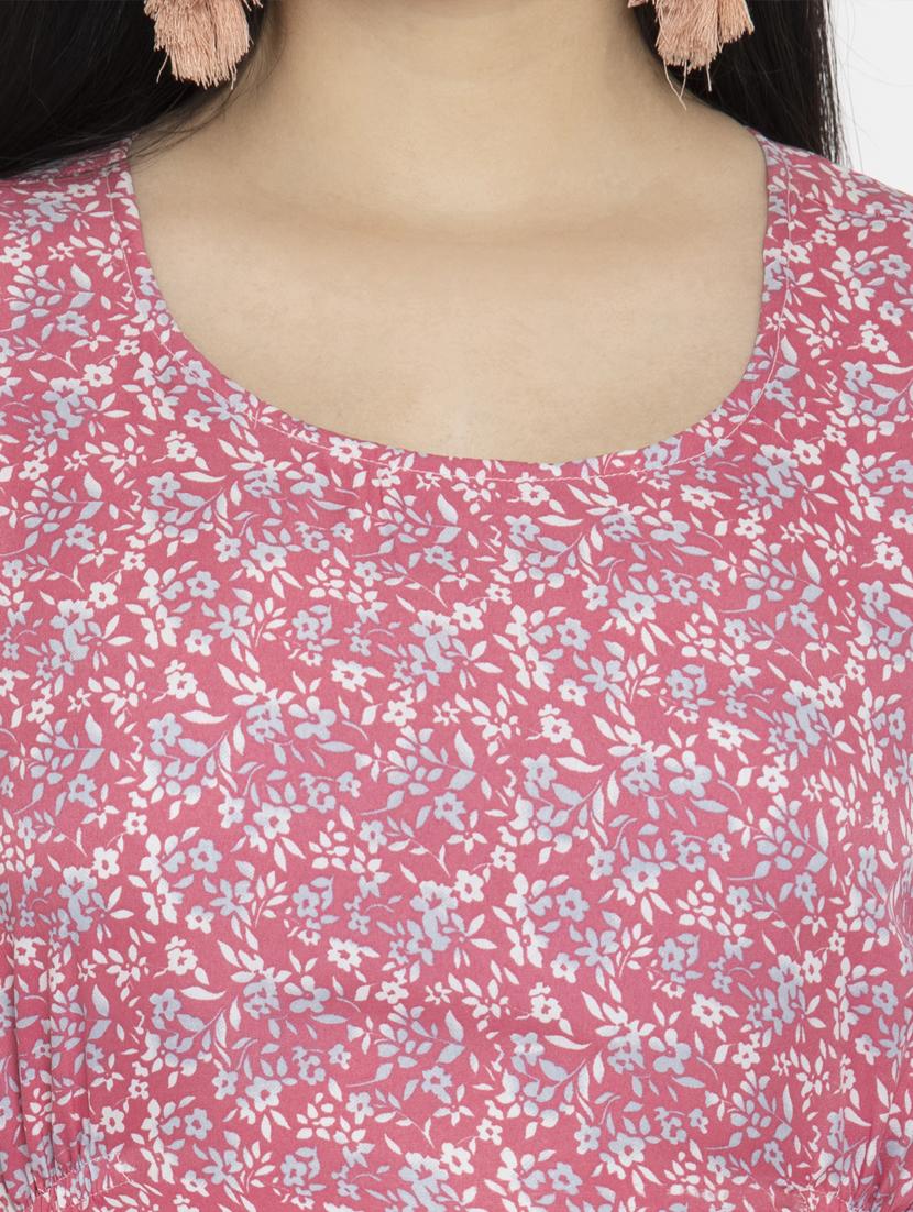 women's peplum round neck top - 20056108 - Standard Image - 4