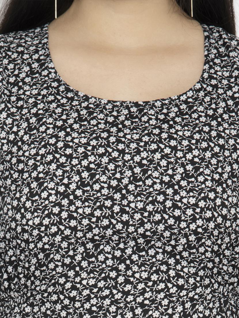 women's peplum round neck top - 20056110 - Standard Image - 4