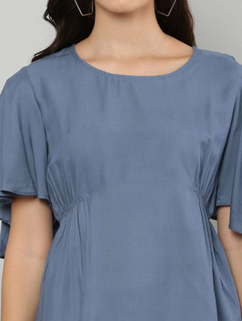 women's a line round neck top - 20056113 -  Standard Image - 6