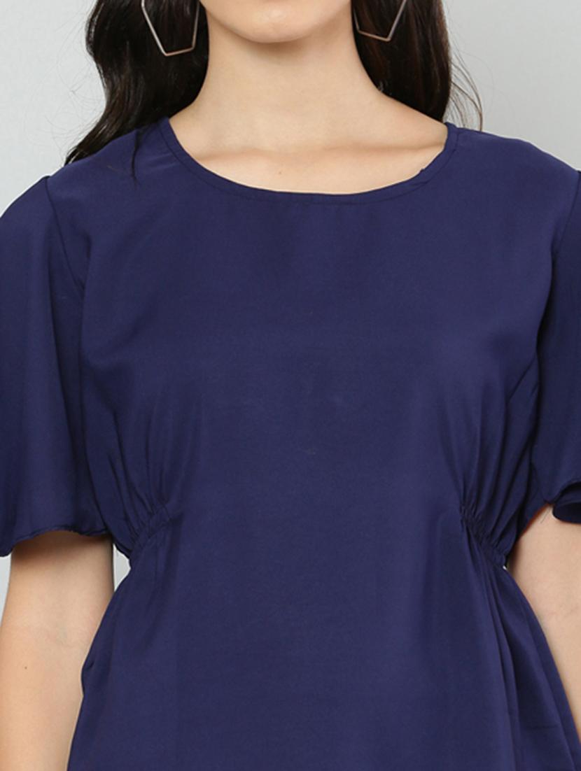women's straight round neck top - 20056114 - Standard Image - 6