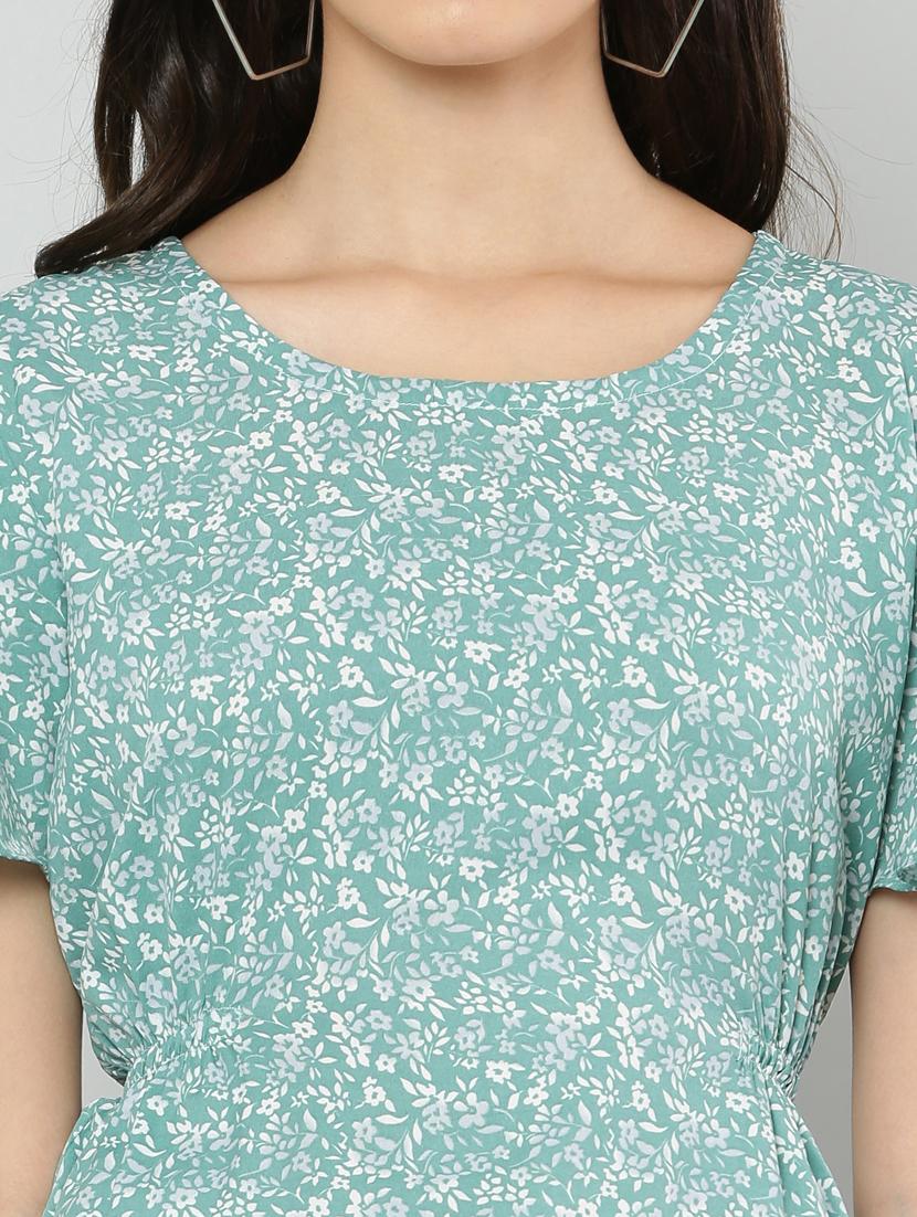 women's ruffle round neck top - 20056115 - Standard Image - 6
