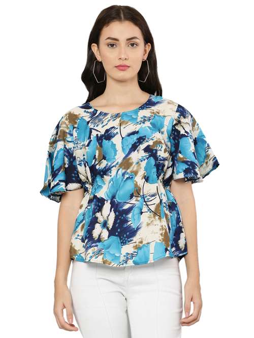 women's straight round neck top - 20056117 -  Standard Image - 0