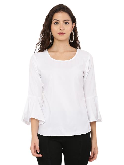 women's straight round neck top - 20056118 -  Standard Image - 0