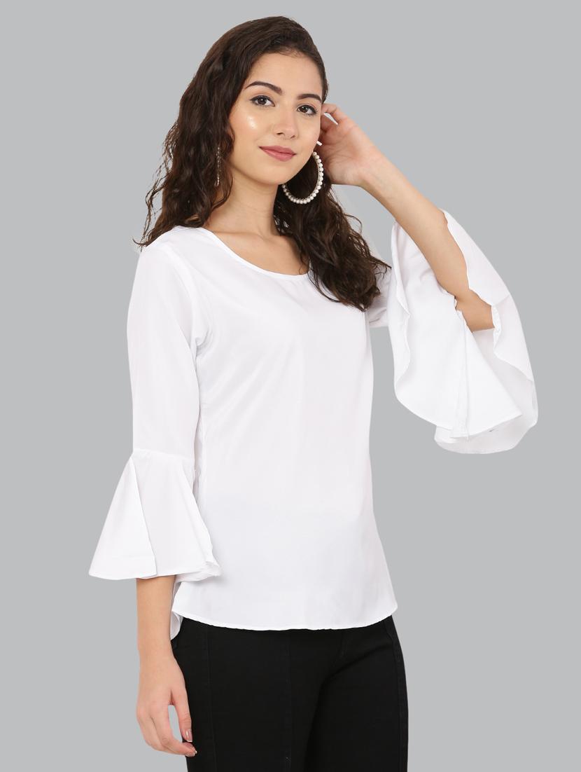 women's straight round neck top - 20056118 -  Standard Image - 1