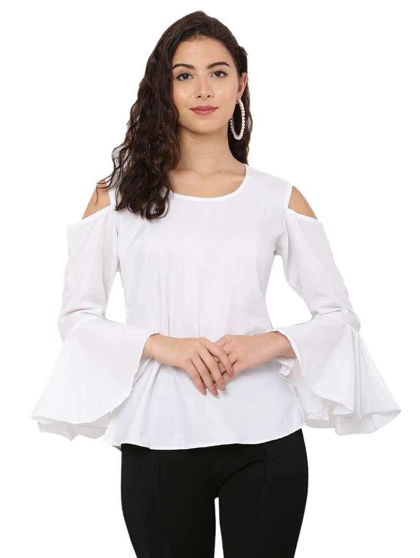 women's straight round neck top
